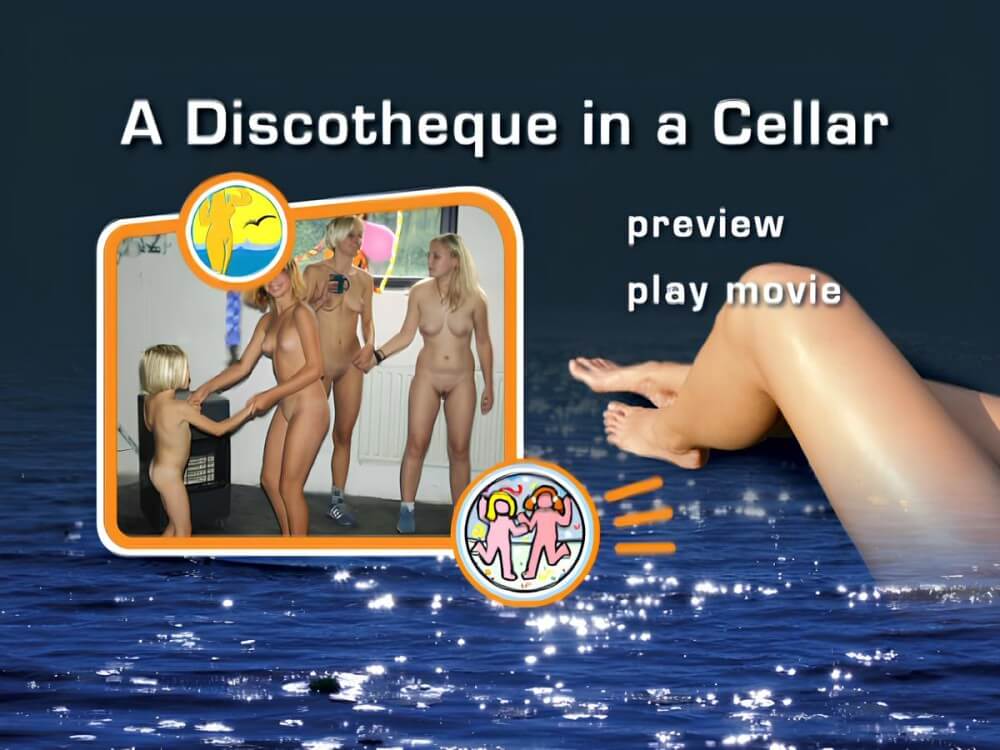 Naturist Freedom: A discotheque in a cellar - A naked persons soul is visible through their body