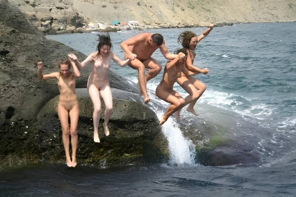 Mens and girls nudists on a beach - This movement helps people understand that the naked body is not an object for judgment or condemnation