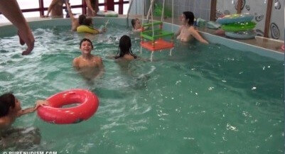 Indoor Swim Exercise 2 Full HD video - Naturism teaches respect for ones body and its beauty