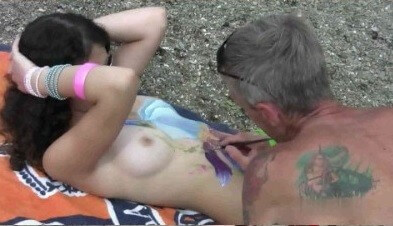 Body Art Nudist Beach 1 Full HD video - Nudity is an integral part of life in nature