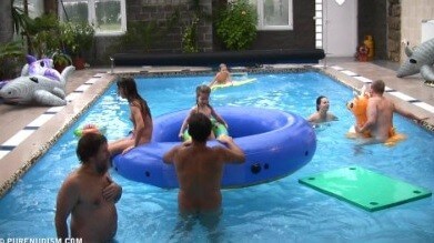 Piano pool and tennis Full HD - We began to practice nudism consciously