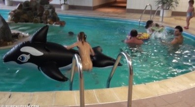 Naturism - Indoor dolphin ride Full HD upd - The sacred significance of the nude