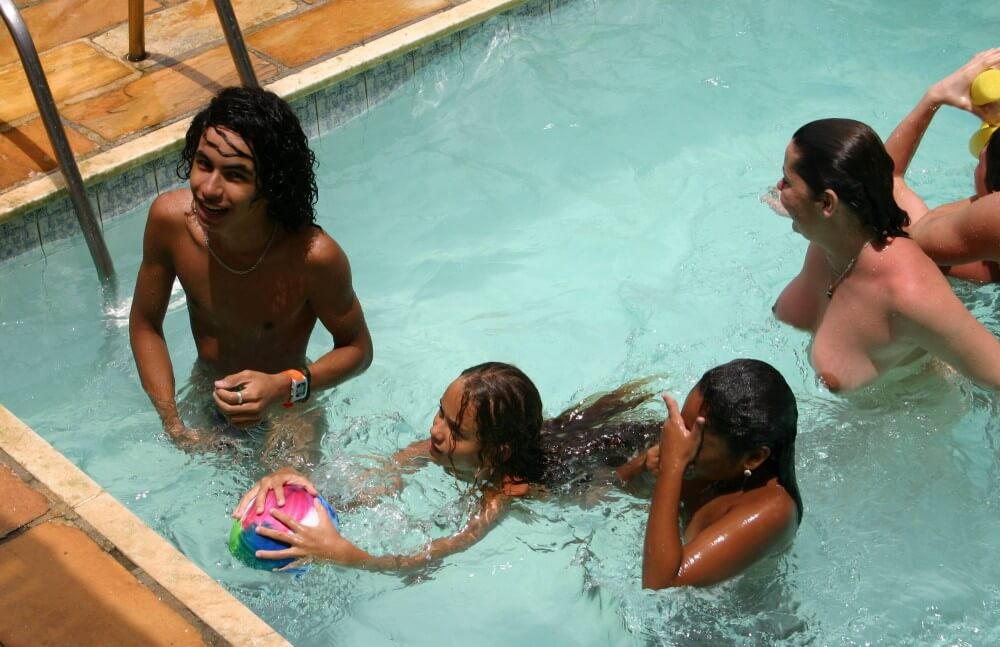 Brazilian Near Pool Profile pics - People come together in unity with nature to take off their clothes